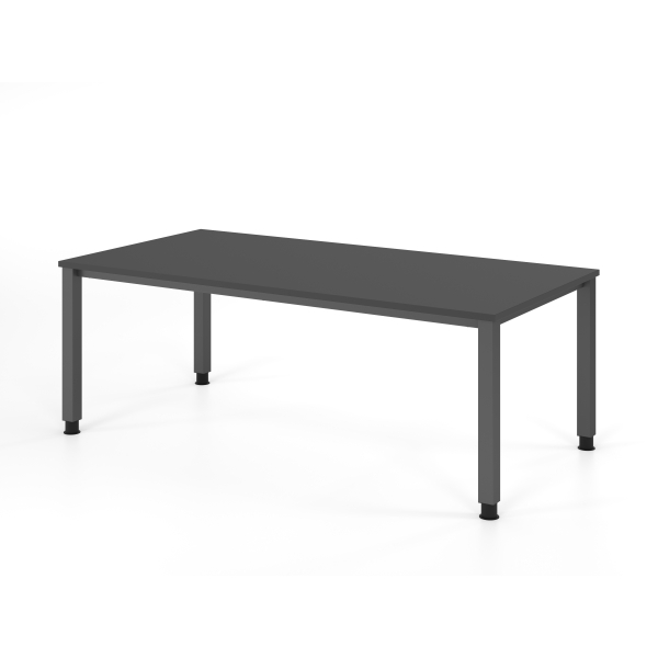 4032062323328 - Schreibtisch VQS manuell höhenverstellbar 81cm (H) 200x100cm (BxT) Graphit   graphit 4032062323328 Hammerbacher