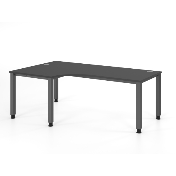 4032062323359 - Schreibtisch VQS manuell höhenverstellbar 81cm (H) 200x120cm (BxT) Graphit   graphit 4032062323359 Hammerbacher