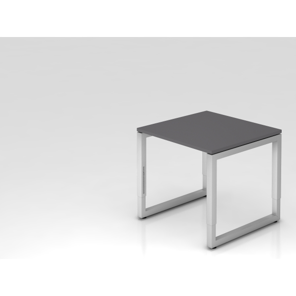 4032062323366 - Schreibtisch VRS manuell höhenverstellbar 85cm (H) 80x80cm (BxT) Graphit   silber 4032062323366 Hammerbacher