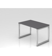 Schreibtisch VRS, manuell h&ouml;henverstellbar, 85cm (H), 120x80cm (BxT), graphit / silber