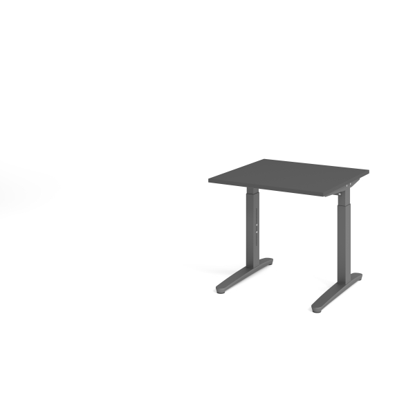 4032062323489 - eurokraft pro ANNY - Schreibtisch mit C-Fußgestell höhenverstellbar 650 - 850 mm Breite 800 mm graphit   graphit