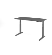 Sitz-Steh-Schreibtisch VXBHM, elektrisch h&ouml;henverstellbar, 129cm (H), 160x80cm (BxT), graphit / graphit