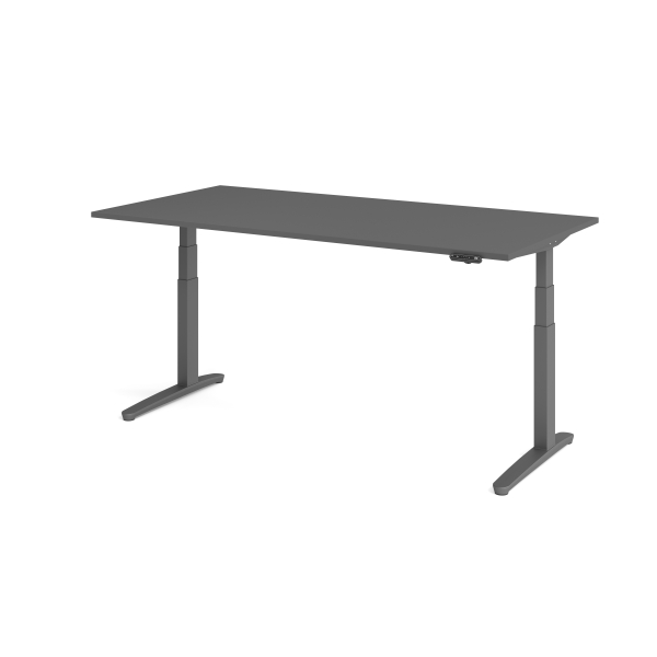 4032062323564 - Sitz-Steh-Schreibtisch VXBHM elektrisch höhenverstellbar 129cm (H) 200x100cm (BxT) Graphit   graphit 4032062323564 Hammerbac
