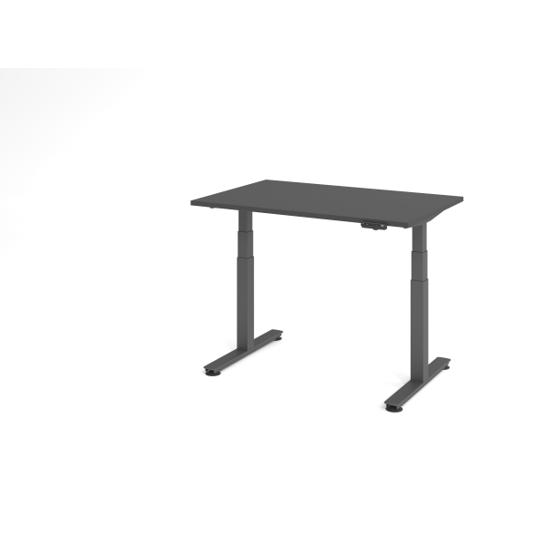 4032062323632 - Sitz-Steh-Schreibtisch VXDSM elektrisch höhenverstellbar 127cm (H) 120x80cm (BxT) Graphit   graphit 4032062323632 Hammerbach