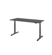Sitz-Steh-Schreibtisch VXDSM, elektrisch h&ouml;henverstellbar, 127cm (H), 180x80cm (BxT), graphit / graphit