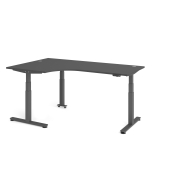 Sitz-Steh-Schreibtisch VXDSM, elektrisch h&ouml;henverstellbar, 127cm (H), 200x120cm (BxT), graphit / graphit