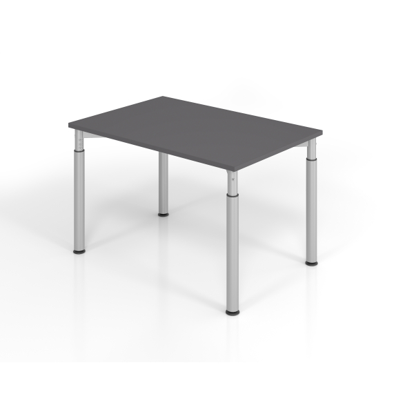 4032062323731 - Schreibtisch VYS manuell höhenverstellbar 82cm (H) 120x80cm (BxT) Graphit   silber 4032062323731 Hammerbacher
