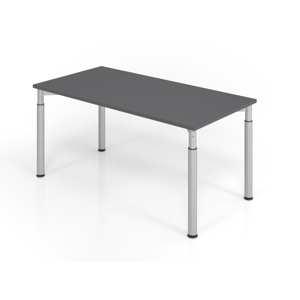 4032062323748 - Schreibtisch VYS manuell höhenverstellbar 82cm (H) 160x80cm (BxT) Graphit   silber 4032062323748 Hammerbacher