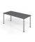 Schreibtisch VYS, manuell h&ouml;henverstellbar, 82cm (H), 180x80cm (BxT), graphit / silber