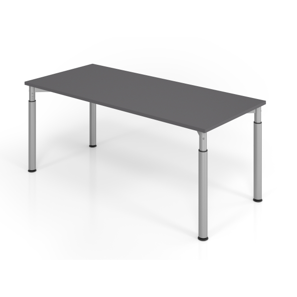 4032062323755 - Schreibtisch VYS manuell höhenverstellbar 82cm (H) 180x80cm (BxT) Graphit   silber 4032062323755 Hammerbacher