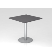 Besprechungstisch STF, 74,5cm (H), 80x80cm (BxT), quadratisch, graphit / silber