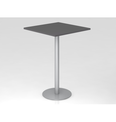 Stehtisch VSTH 111,6cm (H), 80x80cm (BxT), quadratisch, graphit / silber