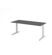 Schreibtisch VXB, manuell h&ouml;henverstellbar, 85cm (H), 180x80cm (BxT), graphit / silber