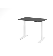 Sitz-Steh-Schreibtisch VXMKA, elektrisch h&ouml;henverstellbar, 120cm (H), 120x80cm (BxT), graphit / wei&szlig;