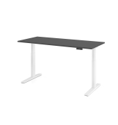 Sitz-Steh-Schreibtisch VXMKA, elektrisch h&ouml;henverstellbar, 120cm (H), 180x80cm (BxT), graphit / wei&szlig;
