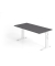 Schreibtisch VOS, manuell h&ouml;henverstellbar, 85cm (H), 160x80cm (BxT), graphit / wei&szlig;