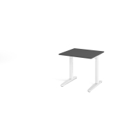 Schreibtisch VXB, manuell h&ouml;henverstellbar, 85cm (H), 80x80cm (BxT), graphit / wei&szlig;