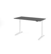 Sitz-Steh-Schreibtisch VXBHM, elektrisch h&ouml;henverstellbar, 129cm (H), 160x80cm (BxT), graphit / wei&szlig;