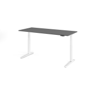 Sitz-Steh-Schreibtisch VXBHM, elektrisch h&ouml;henverstellbar, 129cm (H), 180x80cm (BxT), graphit / wei&szlig;