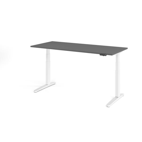 4032062324288 - Sitz-Steh-Schreibtisch VXBHM elektrisch höhenverstellbar 129cm (H) 180x80cm (BxT) Graphit   weiß 4032062324288 Hammerbacher