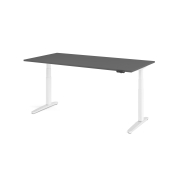 Sitz-Steh-Schreibtisch VXBHM, elektrisch h&ouml;henverstellbar, 129cm (H), 200x100cm (BxT), graphit / wei&szlig;