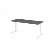 Schreibtisch VXB, manuell h&ouml;henverstellbar, 85cm (H), 180x80cm (BxT), graphit / wei&szlig;