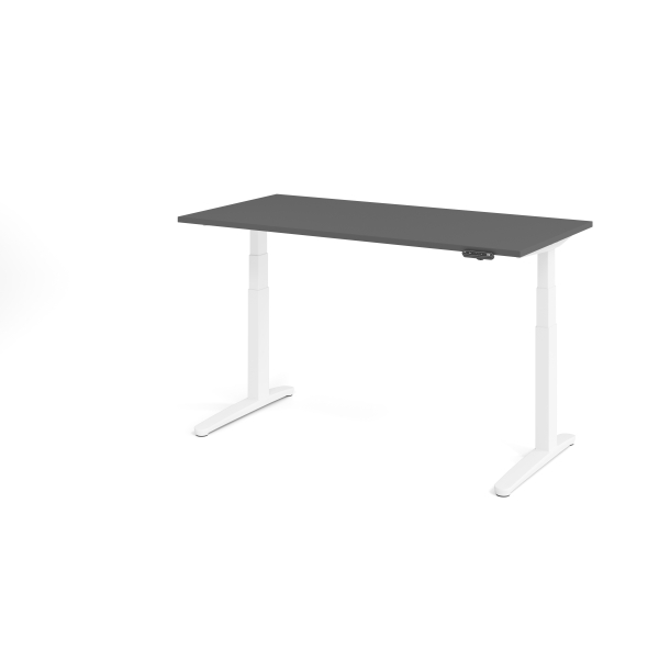 4032062324363 - Sitz-Steh-Schreibtisch VXBHM elektrisch höhenverstellbar 129cm (H) 160x80cm (BxT) Graphit   weiß 4032062324363 Hammerbacher