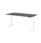 Sitz-Steh-Schreibtisch VXBHM, elektrisch h&ouml;henverstellbar, 129cm (H), 200x100cm (BxT), graphit / wei&szlig;