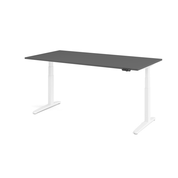 4032062324387 - Sitz-Steh-Schreibtisch VXBHM elektrisch höhenverstellbar 129cm (H) 200x100cm (BxT) Graphit   weiß 4032062324387 Hammerbacher