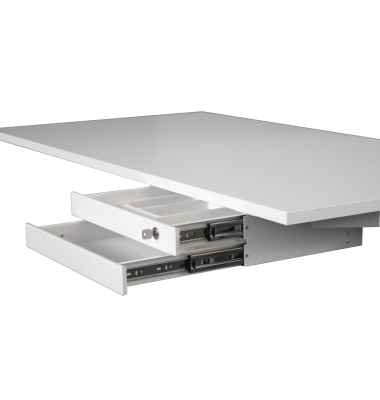 Unterbauschublade schmal, Metall , wei&szlig;