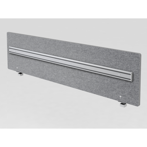 4032062325711 - Tischtrennwand mit Orga-Schiene VARO20 5 grau 1995 x 500 cm 1 St