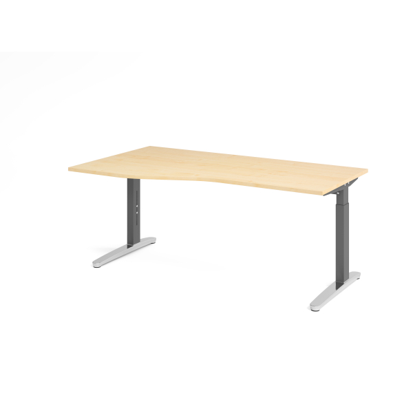 4032062325766 - Schreibtisch VXB manuell höhenverstellbar 85cm (H) ahorn   graphit 4032062325766 Hammerbacher