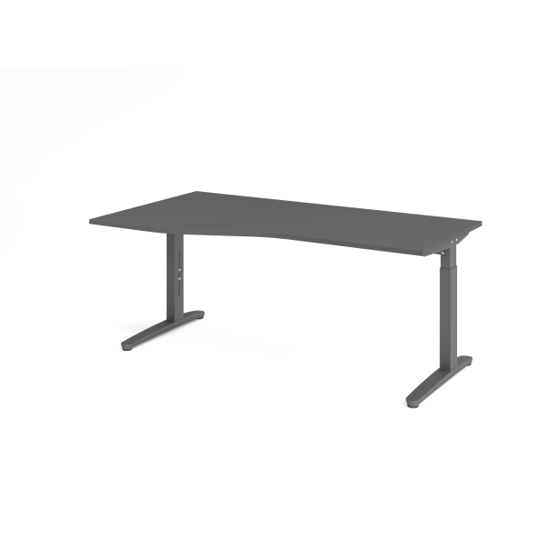 4032062325865 - Schreibtisch VXB manuell höhenverstellbar 85cm (H) 180x100cm (BxT) Graphit   graphit 4032062325865 Hammerbacher