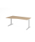 Schreibtisch VXB, manuell h&ouml;henverstellbar, 85cm (H), 180x100cm (BxT), eiche / silber