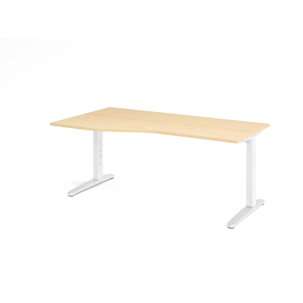 4032062325995 - Schreibtisch VXB manuell höhenverstellbar 85cm (H) ahorn   weiß 4032062325995 Hammerbacher