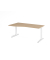 Schreibtisch VXB, manuell h&ouml;henverstellbar, 85cm (H), 180x100cm (BxT), eiche / wei&szlig;