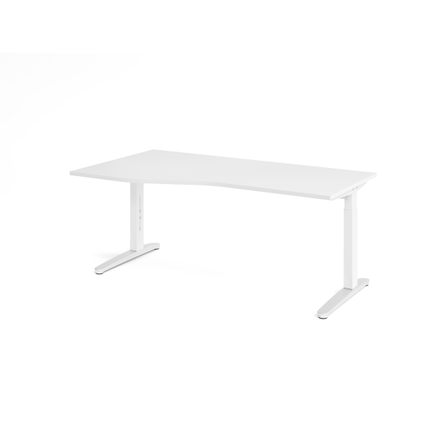 4032062326060 - Schreibtisch VXB manuell höhenverstellbar 85cm (H) 180x100cm (BxT) Weiß   weiß 4032062326060 Hammerbacher