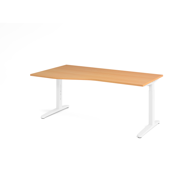 4032062326107 - Schreibtisch VXB manuell höhenverstellbar 85cm (H) buche   weiß 4032062326107 Hammerbacher