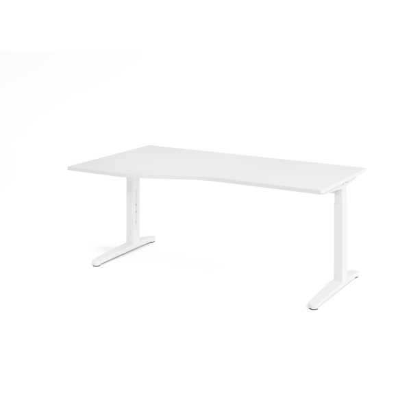4032062326145 - Schreibtisch VXB manuell höhenverstellbar 85cm (H) 180x100cm (BxT) Weiß   weiß 4032062326145 Hammerbacher