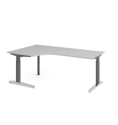 Schreibtisch VXB, manuell h&ouml;henverstellbar, 85cm (H), 200x120cm (BxT), grau / graphit