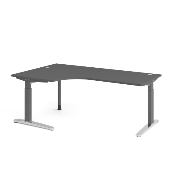 4032062326176 - Schreibtisch VXB manuell höhenverstellbar 85cm (H) 200x120cm (BxT) Graphit   graphit 4032062326176 Hammerbacher
