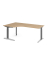 Schreibtisch VXB, manuell h&ouml;henverstellbar, 85cm (H), 200x120cm (BxT), eiche / graphit