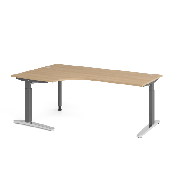 4032062326190 - Schreibtisch VXB manuell höhenverstellbar 85cm (H) 200x120cm (BxT) Eiche   graphit 4032062326190 Hammerbacher