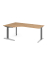 Schreibtisch VXB, manuell h&ouml;henverstellbar, 85cm (H), 200x120cm (BxT), asteiche / graphit