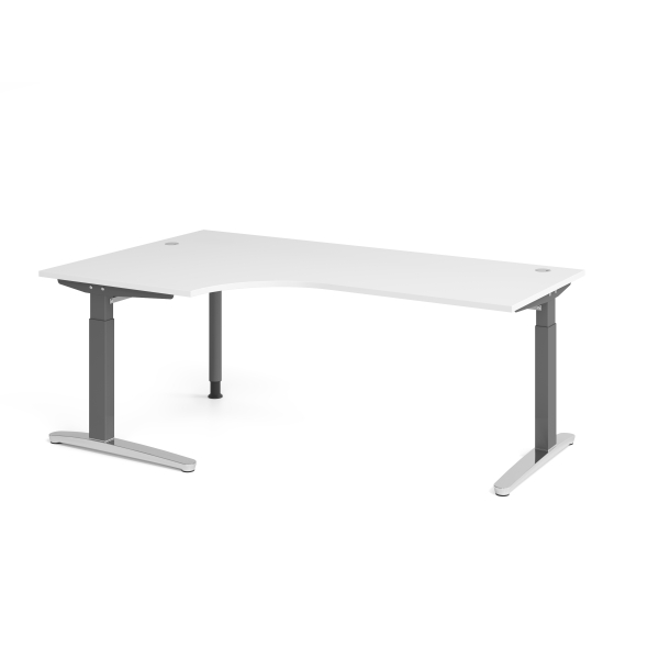 4032062326220 - Schreibtisch VXB manuell höhenverstellbar 85cm (H) 200x120cm (BxT) Weiß   graphit 4032062326220 Hammerbacher