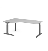 Schreibtisch VXB, manuell h&ouml;henverstellbar, 85cm (H), 200x120cm (BxT), grau / graphit