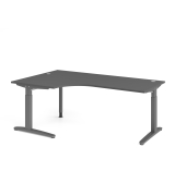 Schreibtisch VXB, manuell h&ouml;henverstellbar, 85cm (H), 200x120cm (BxT), graphit / graphit