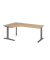 Schreibtisch VXB, manuell h&ouml;henverstellbar, 85cm (H), 200x120cm (BxT), eiche / graphit