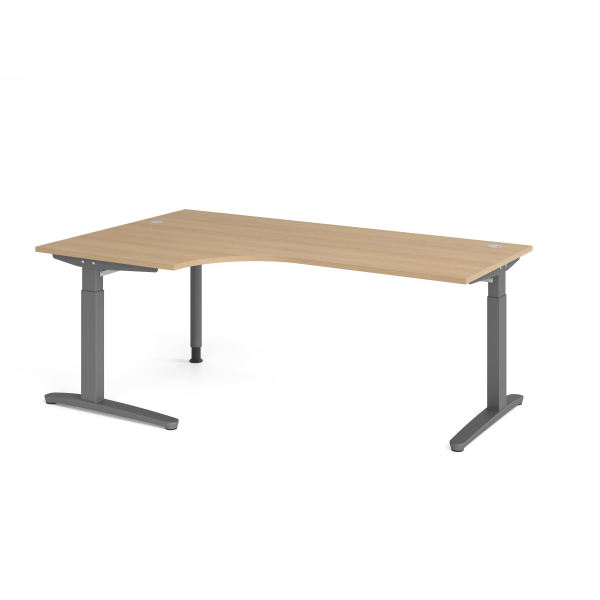 4032062326275 - Schreibtisch VXB manuell höhenverstellbar 85cm (H) 200x120cm (BxT) Eiche   graphit 4032062326275 Hammerbacher