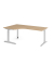 Schreibtisch VXB, manuell h&ouml;henverstellbar, 85cm (H), 200x120cm (BxT), eiche / silber